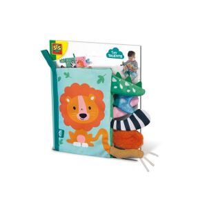 SES Creative Tiny Talents Sensory animal tails cloth book hračka na zlepšenie motoriky 136182592 - Knihy
