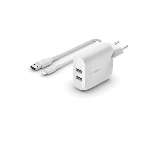 Ładowarka ścienna + kabel lightning MIFI Belkin WCD001VF1MWH Biały 24 W 131148064