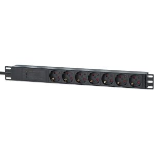 Intellinet 715140 unități de distribuție a energiei electrice (PDU) 7 ieșire(i) AC 1U Negru 131150516 - Intellinet