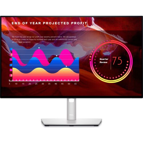 DELL UltraSharp U2422H LED display 60,5 cm (23.8") 1920 x 1080 pixelek Full HD LCD Fekete, Ezüst