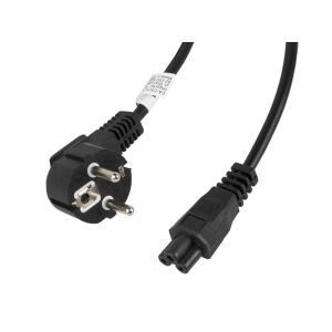 Lanberg kabel zasilający CEE 7/7 - C5 3m VDE czarny koniczynka 139343107 - Kabel