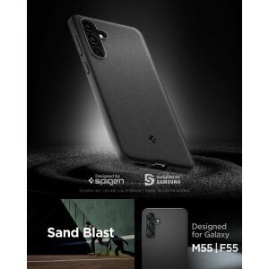 Spigen Essential SandBlast tok Samsung Galaxy M55 5G - Matt fekete 131160696 - Spigen