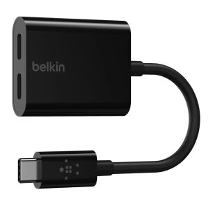 Belkin USB-C - miniJack/USB-C 0.13m czarny 131161781 - Konwerter USB
