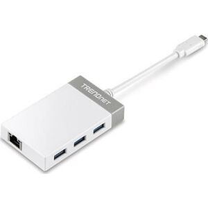 TRENDnet Hub USB-C zu Gigabit Ethernet und 3x USB 3.0 131165190 - USB-Hubs