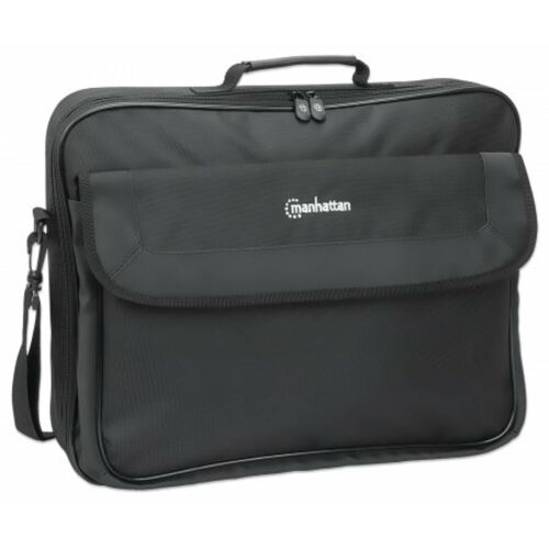 Manhattan 17.3" Laptoptasche - Schwarze Aktentasche mit Schultergurt