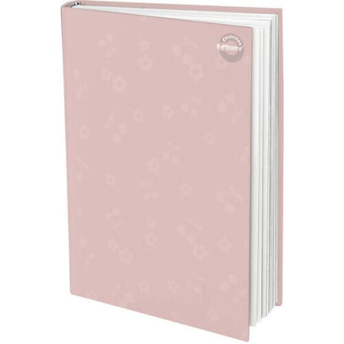 Keményfedeles notesz/napló - vonalas A5 - púder rózsaszín