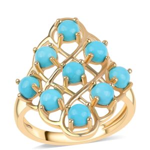 Arannyal Bevont Ezüst Gyűrű Csipkerózsika Türkizzel, ROS467/54 131174444 - Női kiegészítő