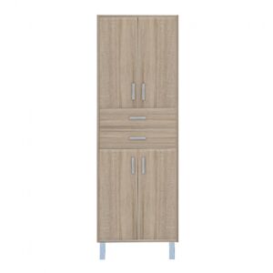 Nerva 60 Hochschrank mit 4 Türen, 2 Schubladen, Sonoma Eiche 131241078 - Badezimmerschrank