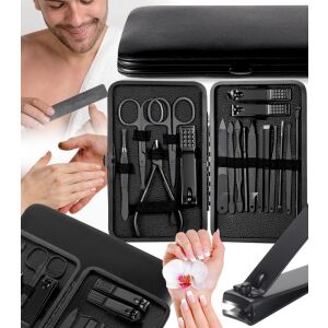 Professzionális 18 darabos fekete manikűr készlet 131267170 - Manikűrkészlet