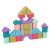 Pasztellszínű Fa Építőkockák - 28 darabos Vár Készlet 135988500
