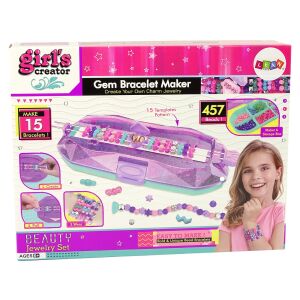 Комплект за изработка на гривни, контейнер за цветни мъниста 146132870 - Игра за изработка на бижута