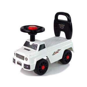 Car Rider QX-5500-2 fehér tolható játékautó, dudával és háttámlával