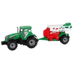 Zeleni poljoprivredni traktor s crveno-zelenim frikativnim pogonom prskalice 146132919 - Lean Toys