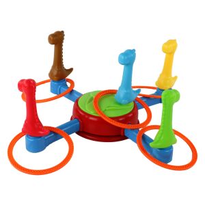 Dinosaurier Ringwurfspiel - 360 Grad drehendes Musikspielzeug - Lean Toys