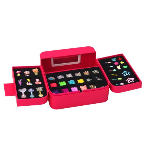 Gyermek Ékszerkészítő Szett Tükrös Rózsaszín Dobozban 136034518