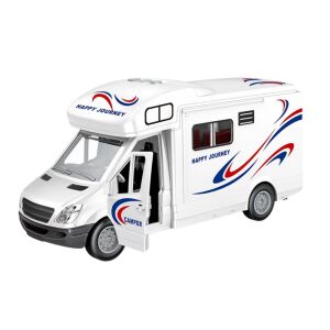 Fehér Utazó Lakóautó Hang- és Fényeffektekkel, Nyitható Ajtókkal 139976362 - Lean Toys