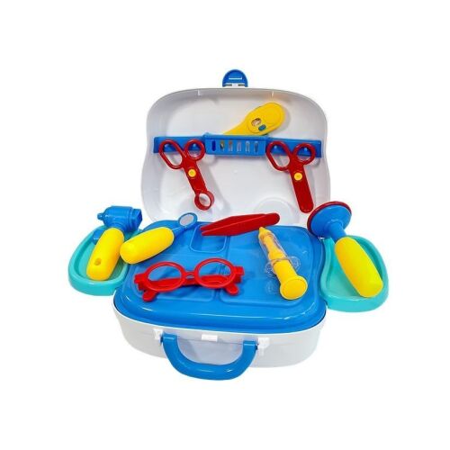 Orvosi Játékkészlet: Nyitott bőrönd orvosi eszközökkel