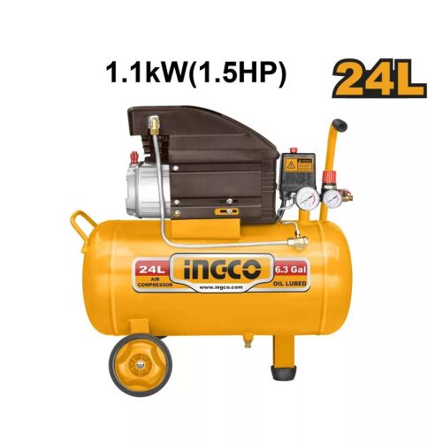 INGCO 24L 8 bar légkompresszor, 1,1kW, olajkenésű