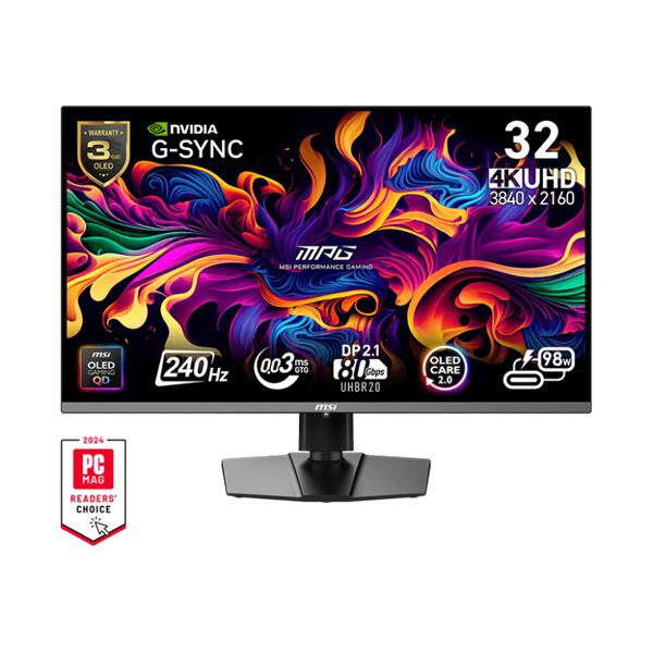Msi monitor gaming mpg 322urx qd-oled 31,5" uhd 3840x2160, 2...