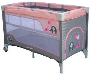 Baby Mix prémium Utazóágy - Elefántos #pink 30339961
