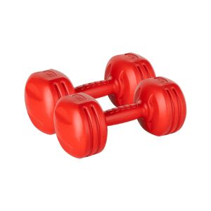 Rebel Active RBA-2308 piros műanyag egykezes súlyzókészlet, 2x3kg - Rebel