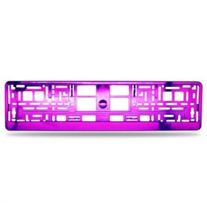 Lila rendszámtábla tartó, fémezett autós rendszámkeret - Rendszámtábla tartó