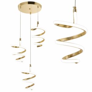 Závesné LED svietidlo G075-3CPR Gold 131313341 - Kúpeľňové svietidlo