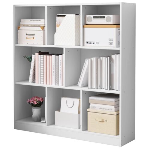 Regał otwarty stojący nowoczesny duży biały półka szafka komoda 8 półek 139894514