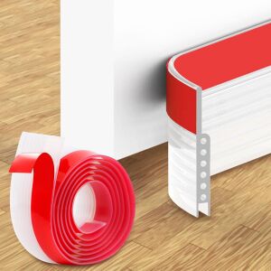 Banda de etansare autoadeziva pentru usa Loiion, silicon, alb, 100 x 5 cm 131313653 - Bandă de etanșare