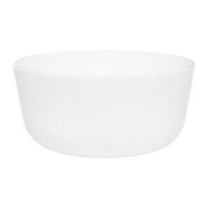 Bol Ambition Curly din sticla opalina 14cm, design cu nervuri - Boluri