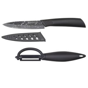 Ambition Set cutite, 2 piese, include curatator legume, negru, Skiv 131316639 - Cuțite