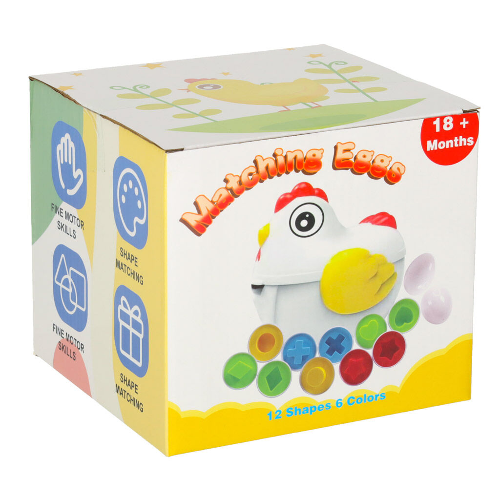 Oktatási puzzle sorter megfelelő formák tojás 10 db tyúk