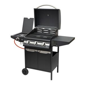 Home GRG01 plinski roštilj, s 3 glavna plamenika, 1 bočnim plamenikom, 3,2 kW snage po plameniku, sa setom regulatora tlaka