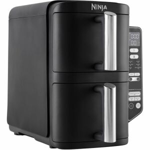 Ninja SL300EU forrólevegős fritőz, 2470W, 7,6 L, 40-240C, 2 kosár, 6 program, szinkronizált főzés, időzítő, automatikus kikapcsolás, fekete