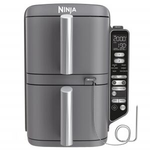 Ninja SL451EU dupla forrólevegős fritőz, 2470 W, 9,5 l, digitális hőmérő, 2 kosár, 6 program, Max Crisp, Sync & Match, szürke 136293741 - Ninja