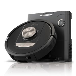 Robotporszívó Shark PowerDetect RV2820VEEU, 650W, 0,3 l, 360 LiDAR, Akár 110 perc üzemidő, DirtDetect, Fekete