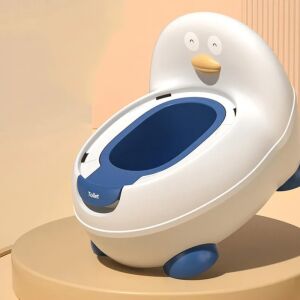 Pohľad z uhla na nočník tučniak ABYZ™ s odnímateľným modrým sedadlom - ABYZ