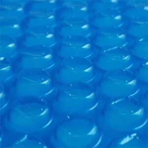 Kék szolár medencetakaró fólia buborékok közelről, 400 mikron - Szolártakaró