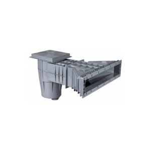 Gemas Lux ABS Keskeny Szájú, Hosszított Trapéz Szkimmer Fóliás Medenecéhez 1,5" - Szürke 131534276 - Szkimmer