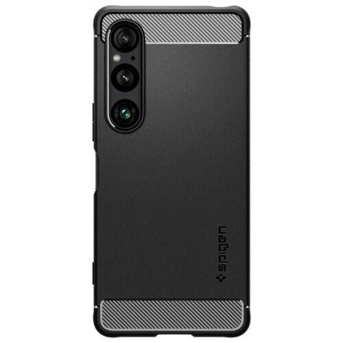 Spigen Rugged Armor Fekete Tok Sony Xperia 1 VI-hez