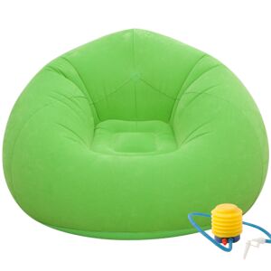 SDEPOT® felfújható karosszék, mellékelt szivattyúval, tökéletes a maximális kényelemhez, hordozható, mind belső, mind külső, gyors duzzanat, tartós anyag, zöld