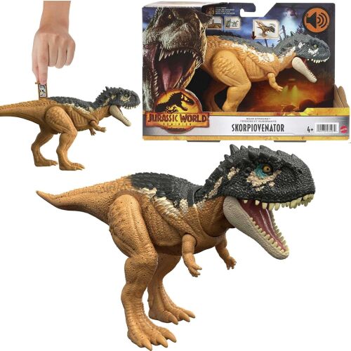 Dinoszaurusz Mattel Skorpiovenator hanggal ellátott