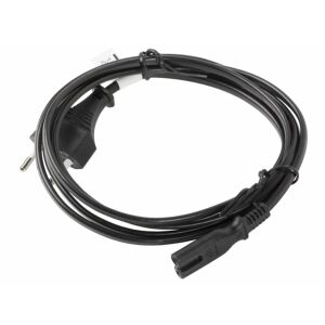 Lanberg kabel zasilający Euro - C7 1.8m VDE czarny 138907383 - Kabel