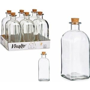 Glas-Flasche Vivalto Durchsichtig Kork Glas (1000 ml) 131655509 - Wein- und Branntweinbrauen