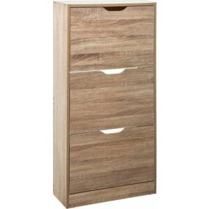 5five Schuhschrank aus Naturholz mit 3 Regalen - Schuhregale