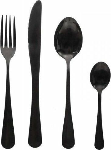 Set de Tacâmuri Shadow Negru Oțel inoxidabil (16 Piese)