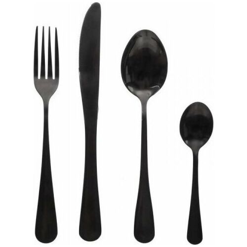 Set de Tacâmuri Shadow Negru Oțel inoxidabil (16 Piese) 131655872