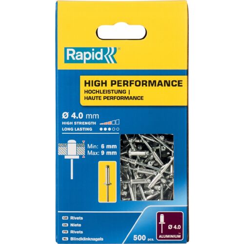 Szegecsek Rapid 5001434 Ø 4 x 12 mm