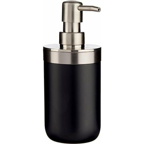 Dávkovač na mydlo 8 x 17 x 9 cm Striebristý Čierna Nerezová oceľ Plastické 350 ml 131656008