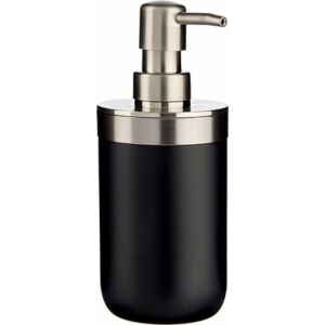 Dozator de Săpun 8 x 17 x 9 cm Argintiu Negru Oțel inoxidabil Plastic 350 ml 131656008 - Distribuitor de săpun